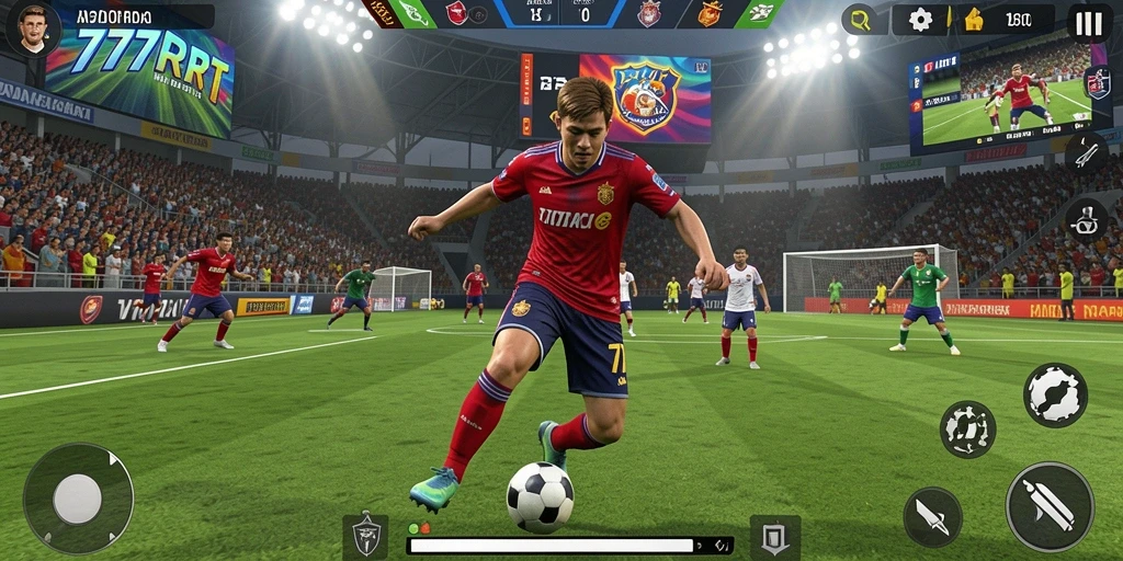 Tampilan aksi gameplay olahraga yang mendebarkan di 777RT.