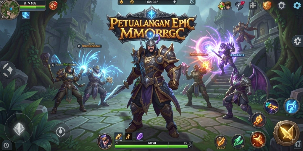Screenshot gameplay BTV168 menampilkan aksi seru di dunia MMORPG.
