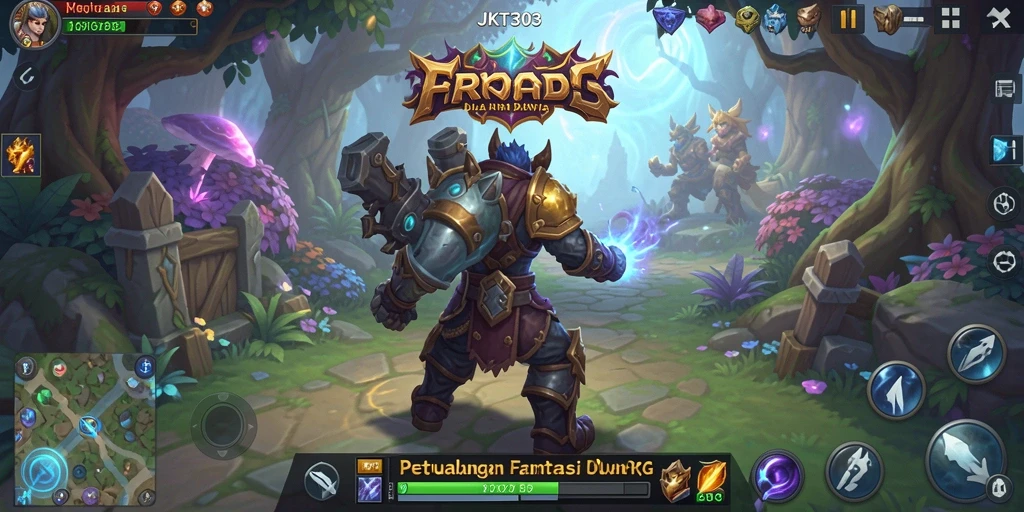 Screenshot gameplay JKT303 menampilkan aksi seru dalam pertempuran ARPG.