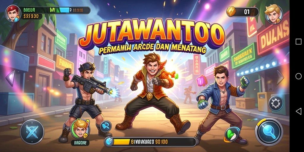 Tampilan gameplay seru dan menantang di JUTAWANTOTO.