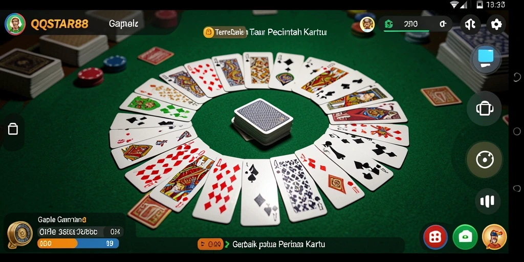 Tampilan gameplay menarik dalam QQSTAR88 dengan fitur Gaple