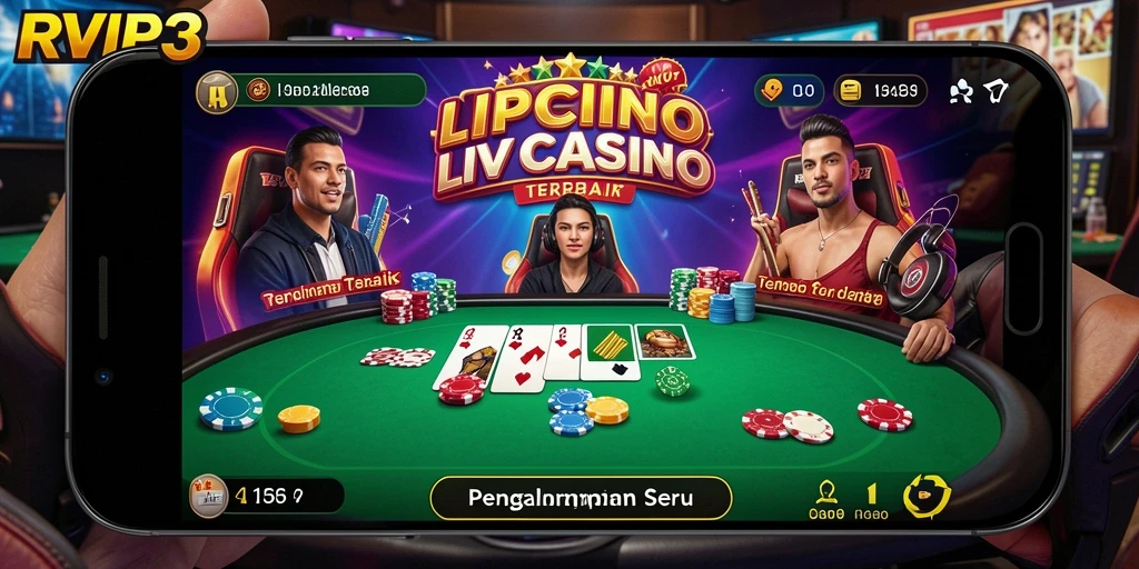 Tampilan gameplay RVIP3 yang mendebarkan di Live Casino.