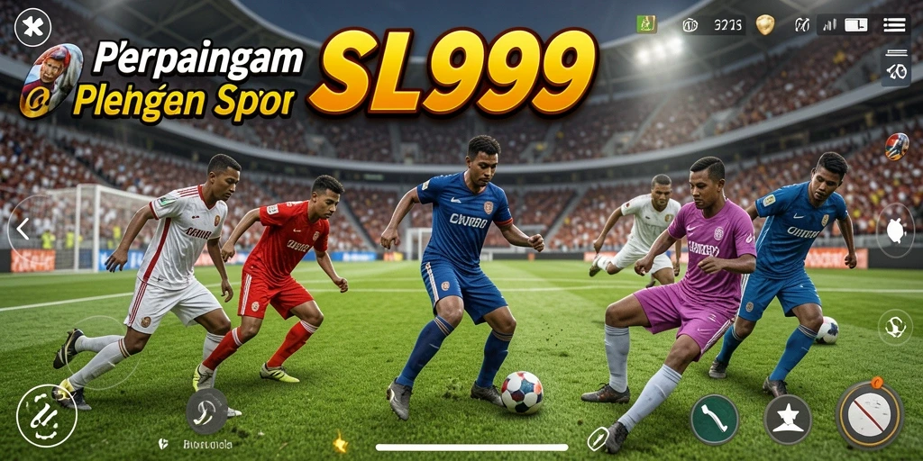 Tangkapan layar menunjukkan aksi seru permainan olahraga SL999.