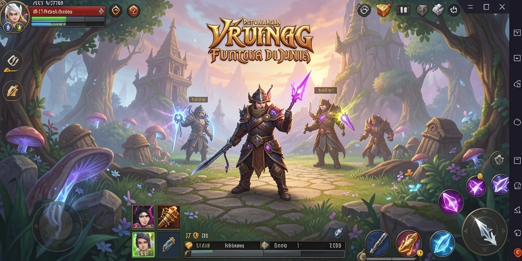 Screenshot gameplay VT789 menampilkan aksi pertempuran seru dalam dunia ARPG.