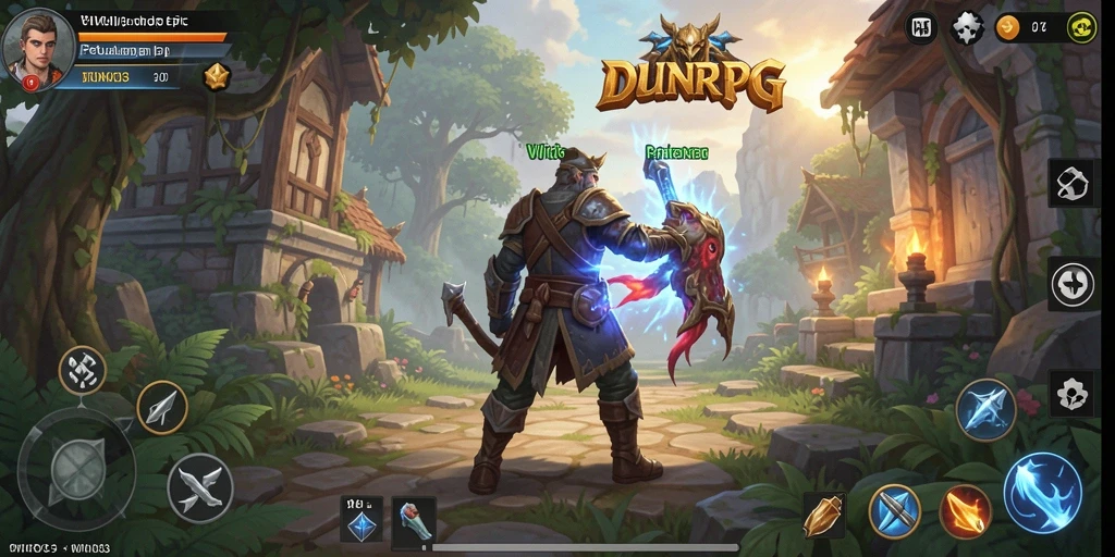 Tampilan permainan RPG yang menakjubkan dengan karakter unik.